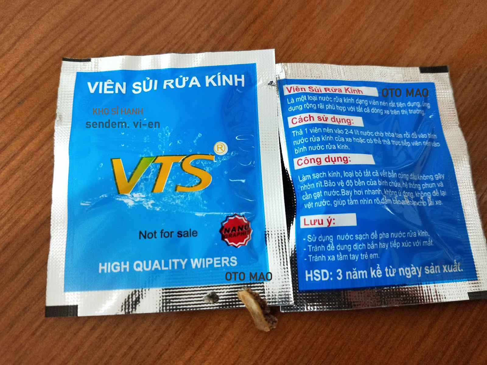 10 Viên sủi rửa kính ô tô, CHÍNH HIỆU, Chất lượng, viên sủi rửa kính vts