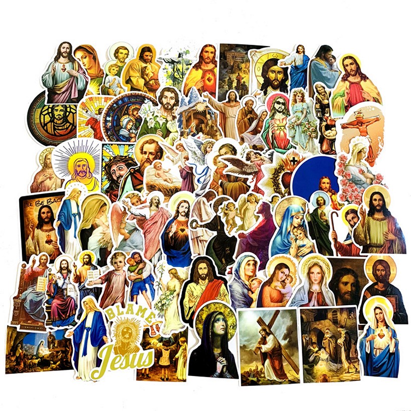 Sticker 68 miếng hình dán Chúa Jesus - hàng nhập khẩu