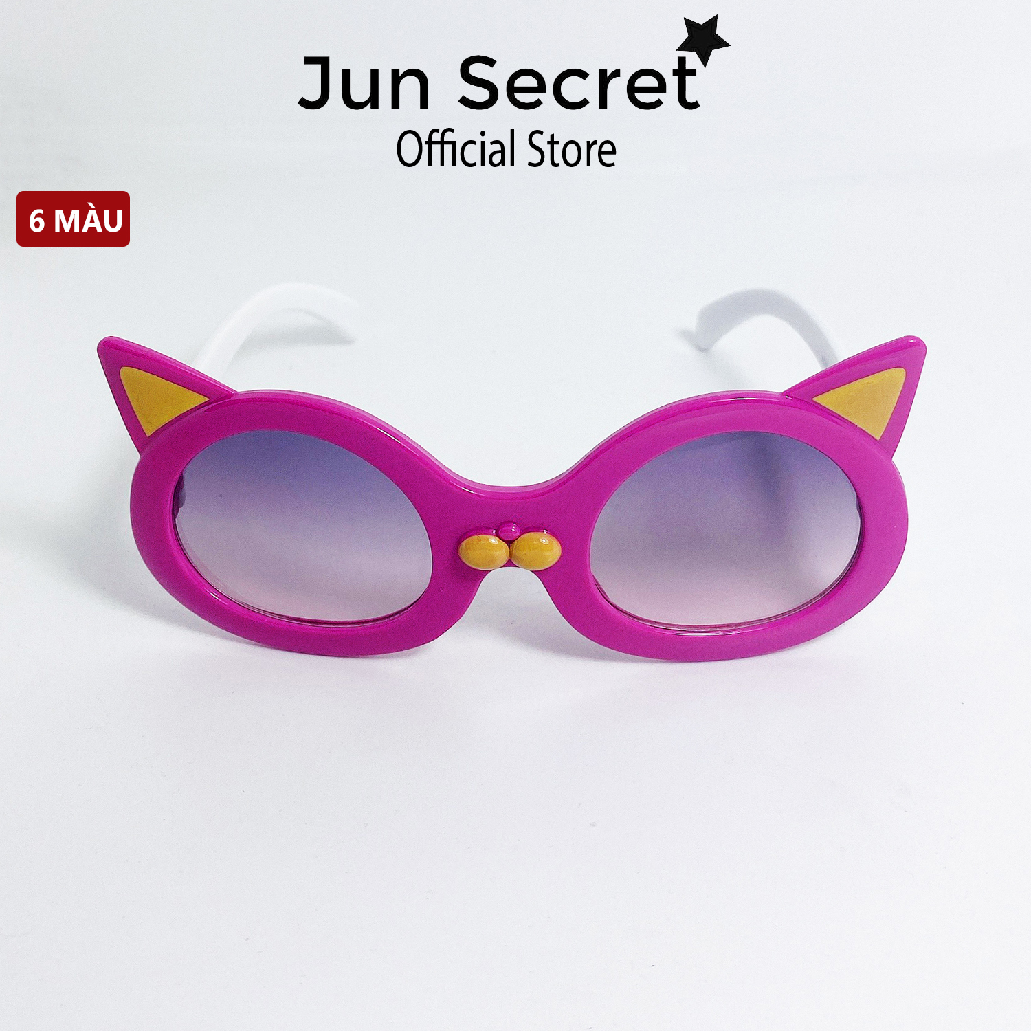 Kính mát trẻ em Jun Secret tròng nhựa kiểu dáng độc lạ dành cho bé trai và bé gái từ 1 đến 5 tuổi JS61011