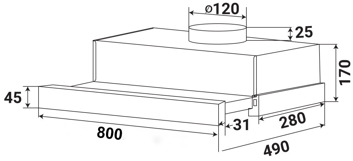 Máy Hút Mùi Kaff KF-TL1007B-Hàng Chính Hãng