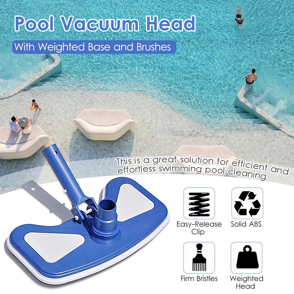 Half Moon Pool Vacuum Head Inground Above Ground Swimming Pool Vacuum Brush Head Spa Vacuum Attachment with Weighted