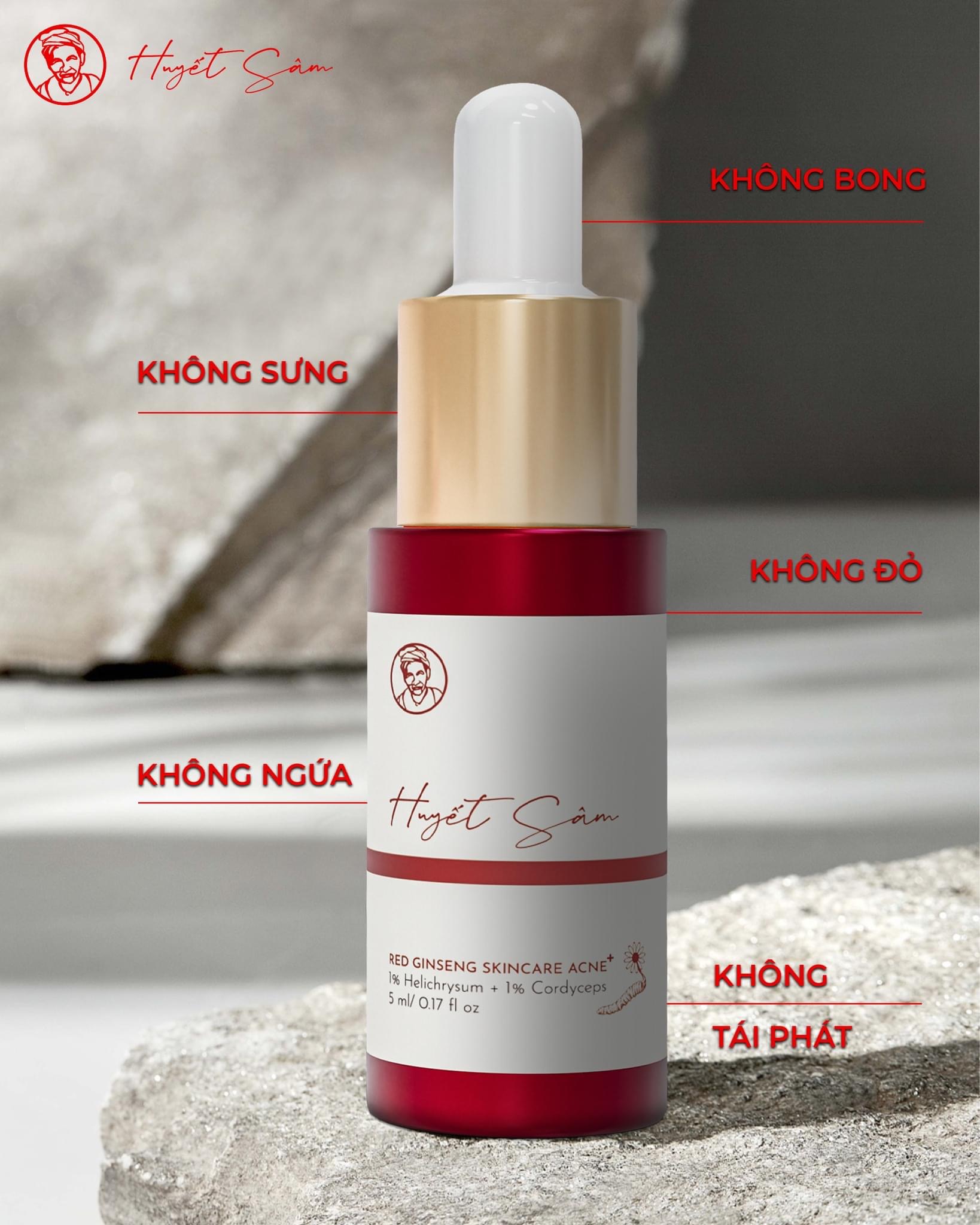 Bà Lão Huyết Sâm - RED GINSENG SKIN CARE ACNE (bản nâng cấp) giúp dưỡng da trắng sáng, kháng viêm ngừa mụn, căng bóng se khít lỗ chân lông