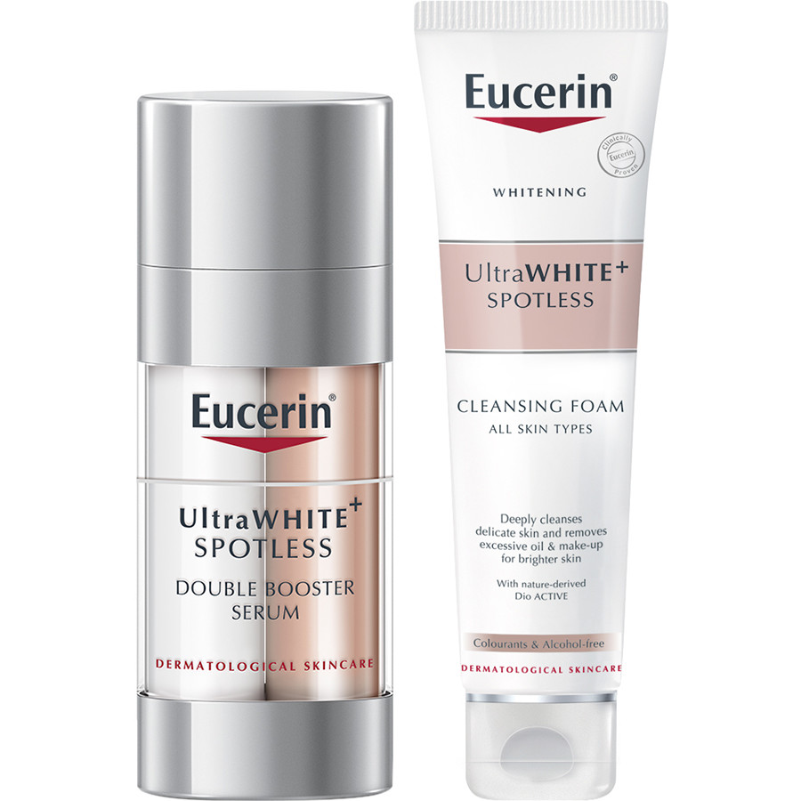 Tinh Chất Dưỡng Trắng Da Giảm Thâm Nám Eucerin Double Bosster Serum  Tặng Sữa Rửa Mặt Utra White