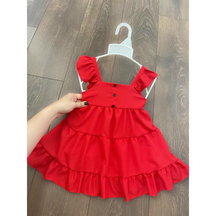 Váy bé gái ,đầm bé gái Cánh Tiên Thời Trang Đỏ SIÊU DỄ THƯƠNG ,Thôi Nôi, Sinh Nhật 8-23kg Angel Baby Thời Trang Thiết Kê