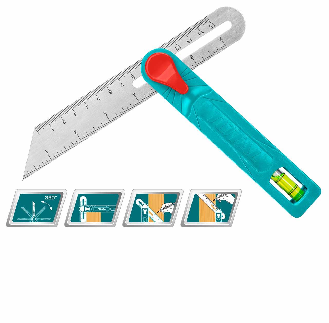 THƯỚC GÓC VUÔNG 150MM TOTAL TAHS181511 - HÀNG CHÍNH HÃNG