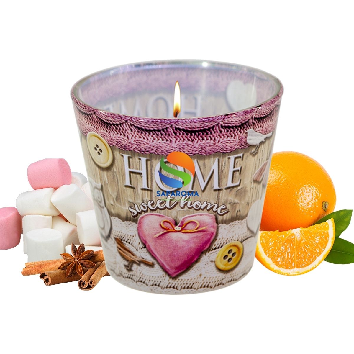 Ly nến thơm tinh dầu Bartek Home Sweet Home 115g QT00667- hương cam rừng, nến trang trí, thơm phòng, thư giãn, hỗ trợ khử mùi (giao mẫu ngẫu nhiên)