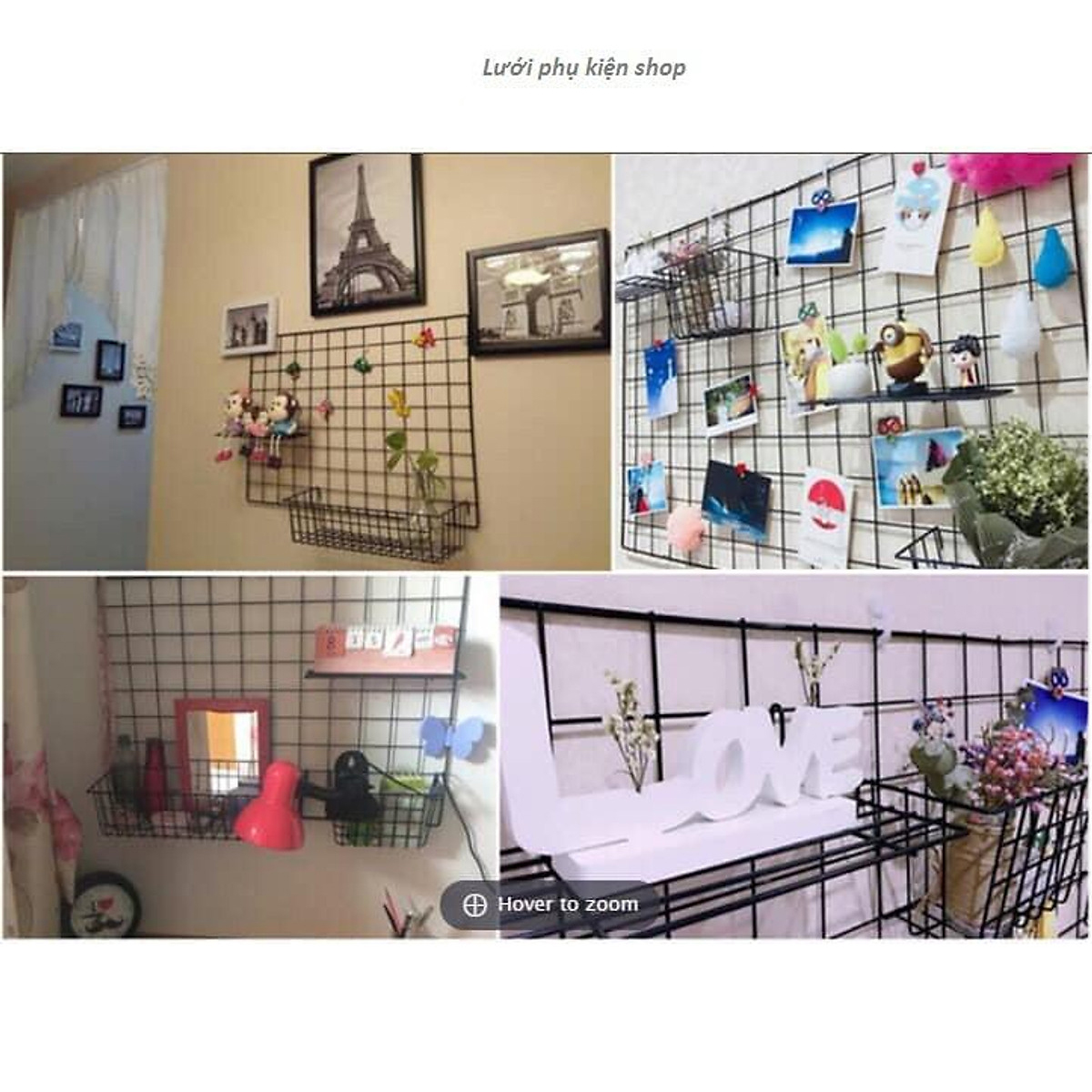Lưới sắt treo phụ kiện 1m*0,5m