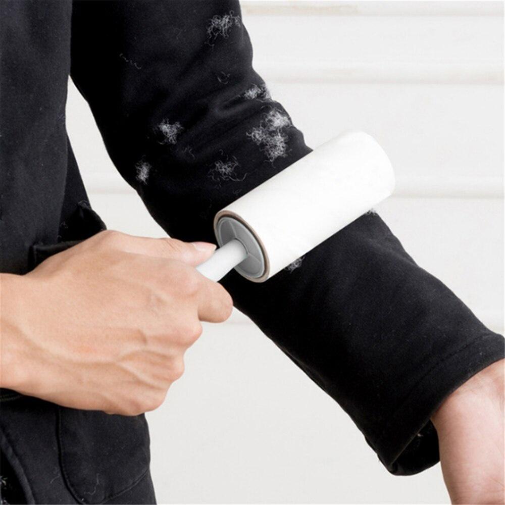 High Quality 60 Sheets with Handle Brush Dust Remover Sticky Clothes Pet Dog Hair Fabric Fluff Roller Cleaner Accessories Roller