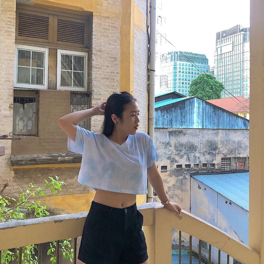 Áo Thun CROPTOP TRƠN FORM RỘNG Nữ