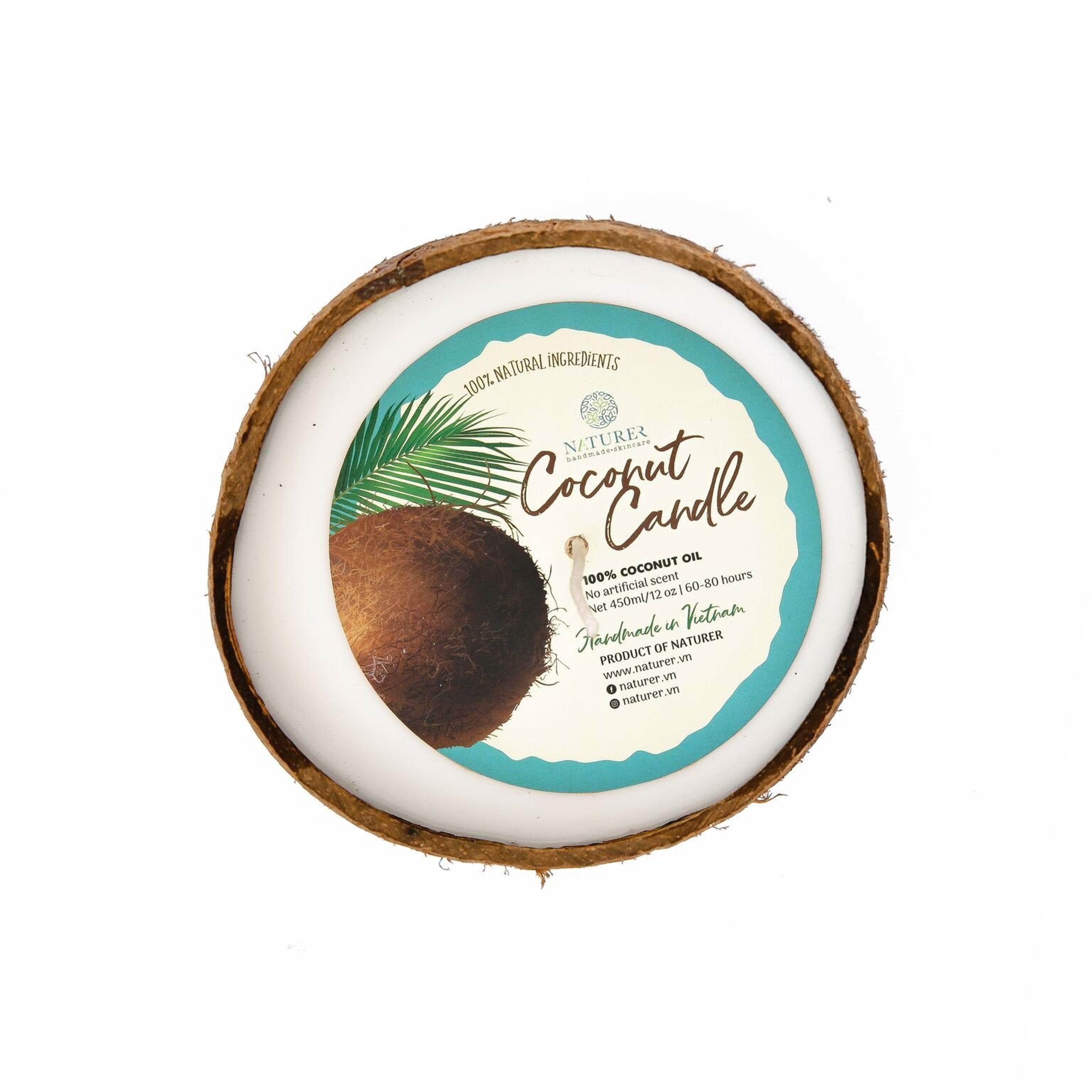 Nến dừa cao cấp thành phần tự nhiên  Coconut Candle 400g