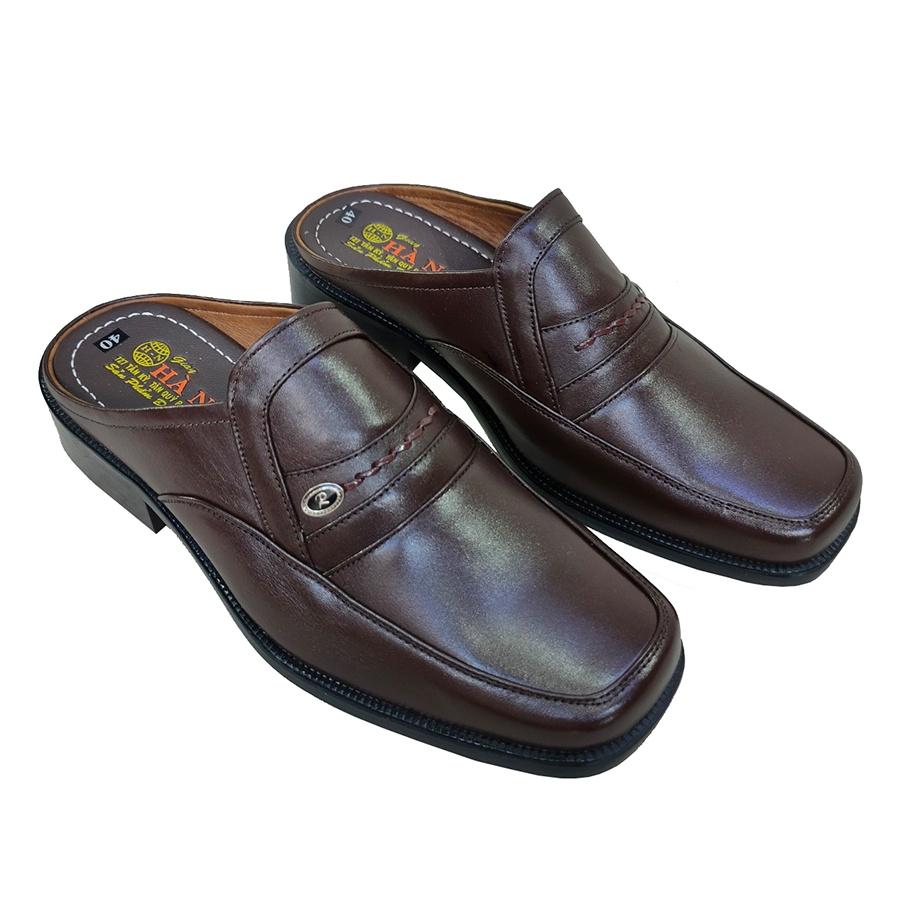 Dép Bít Mũi Nam HÀ NAM Da Bò Thật Cao Cấp GSB20136