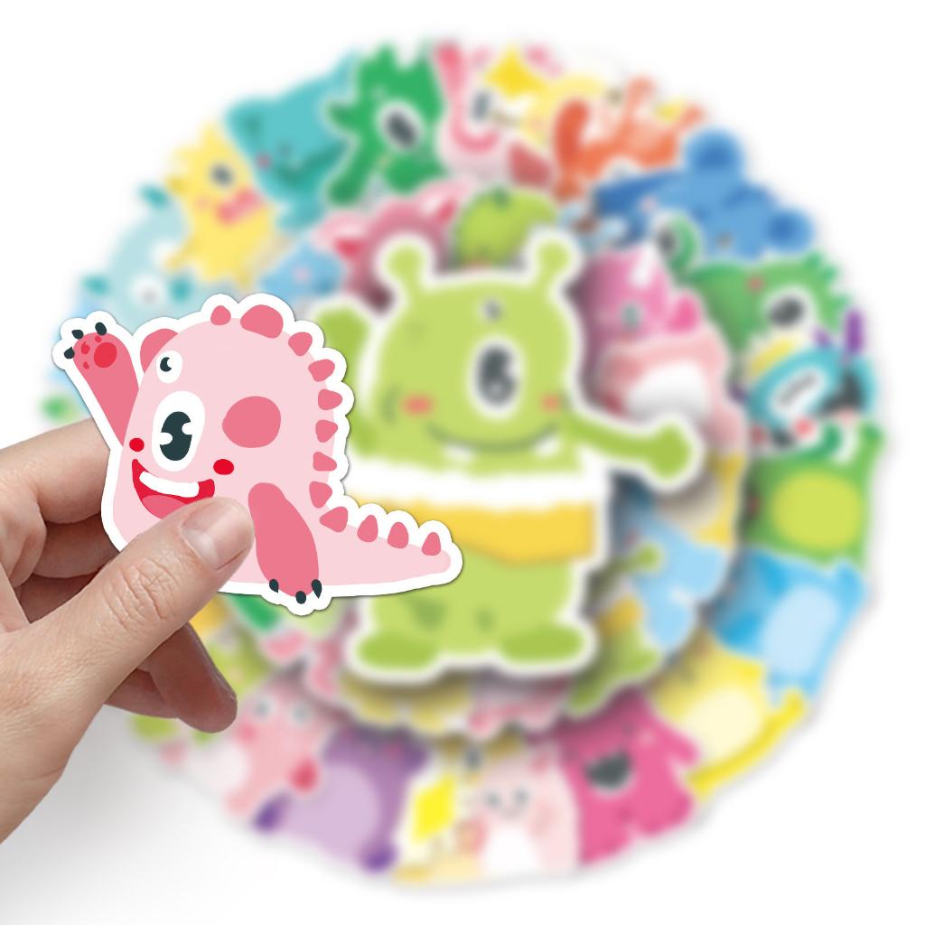 Sticker MONSTER QUÁI VẬT hoạt hình cute trang trí mũ bảo hiểm,guitar,ukulele,điện thoại,sổ tay,laptop-mẫu S110