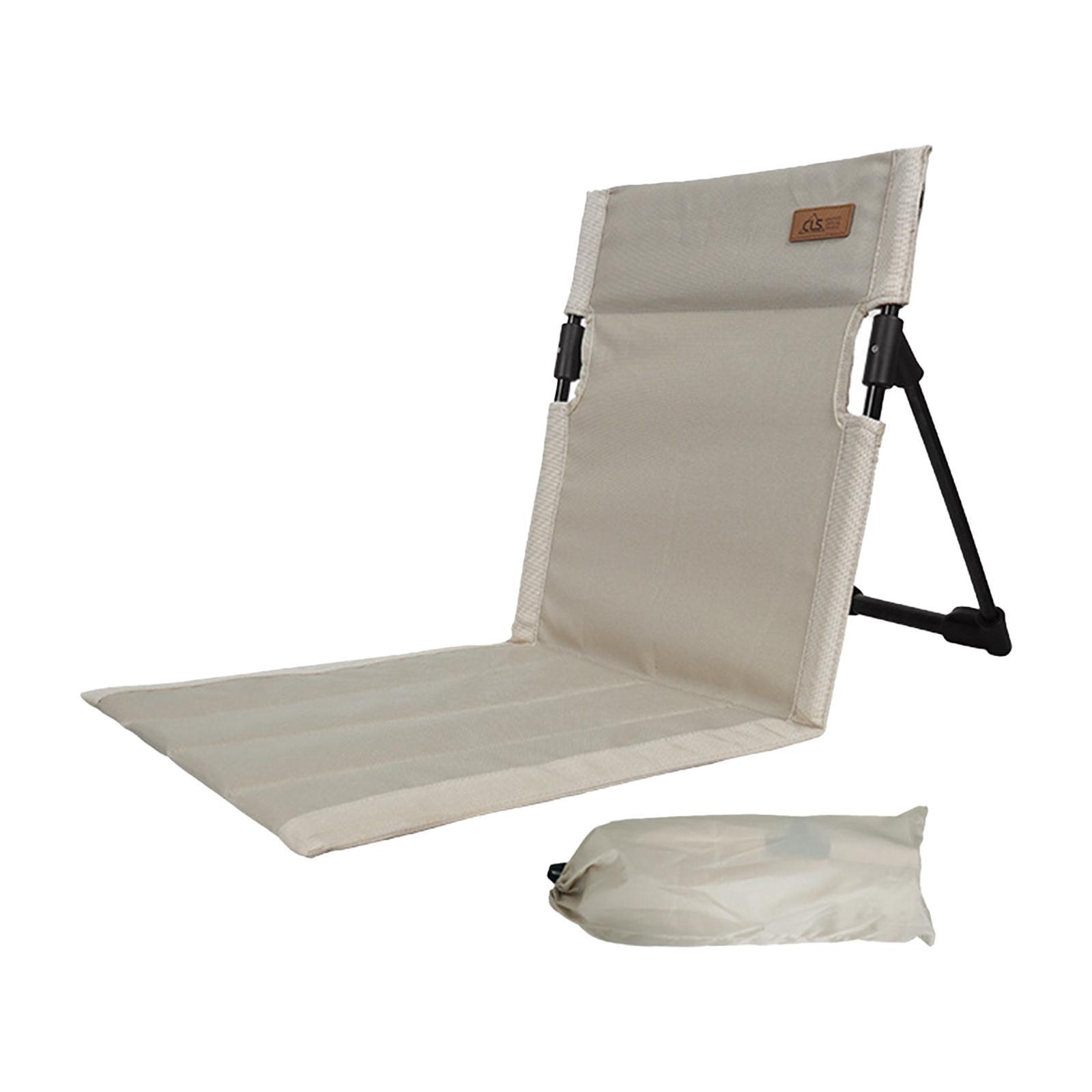Beach Chair with Back Support Beach Mat Lounge Chair Portable Foldable Chair