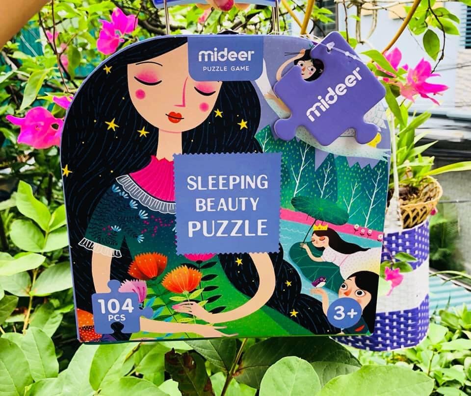Đồ Chơi Xếp Hình Puzzle MIDEER Kiểu Valy 104 Mảnh Ghép Dành Cho Bé Từ 4 Tuổi - Chủ đề Sleeping Beauty