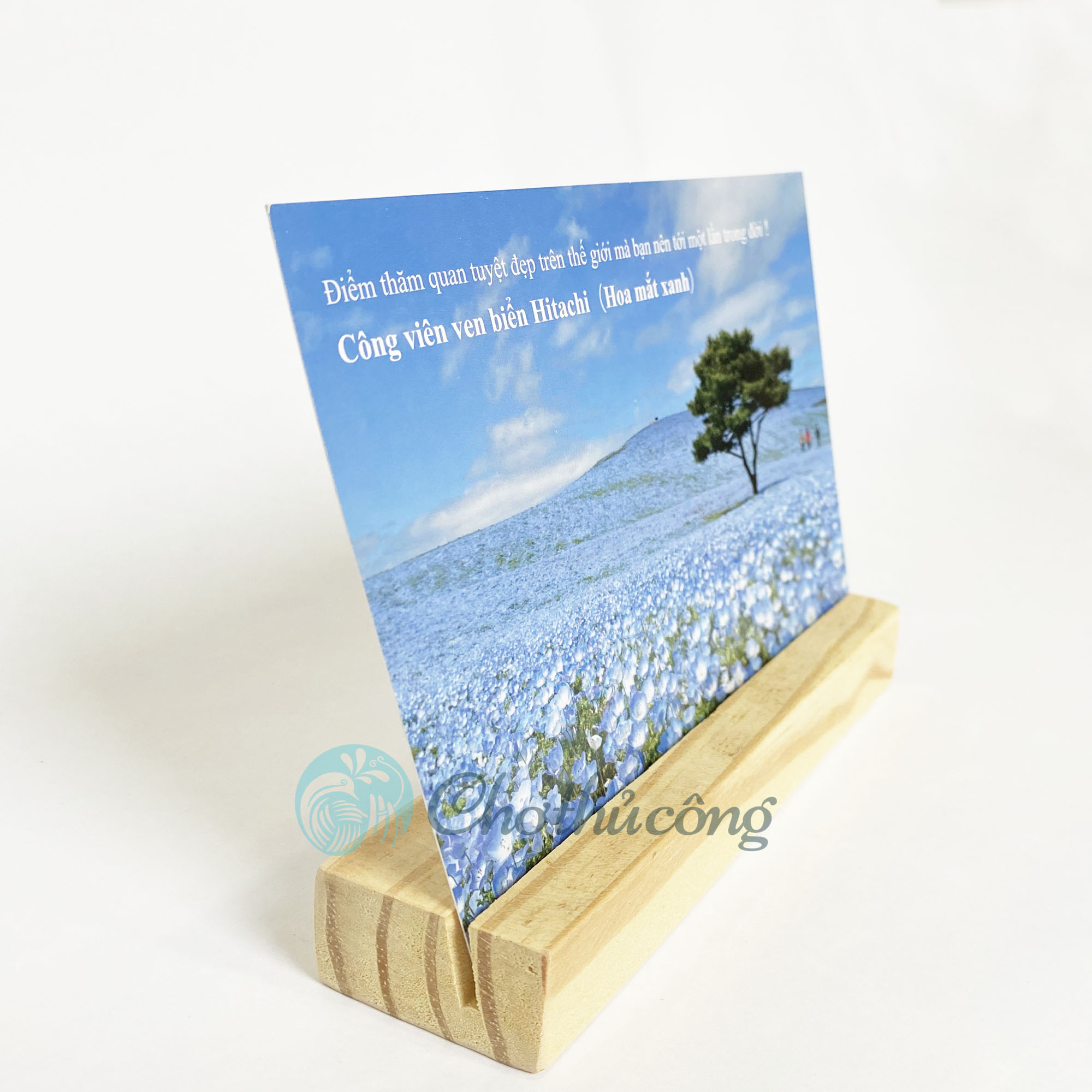 Đế gỗ kẹp ảnh để bàn - giá đỡ ảnh bằng gỗ tự nhiên tiện dụng, giá đỡ khung ảnh trang trí vintage