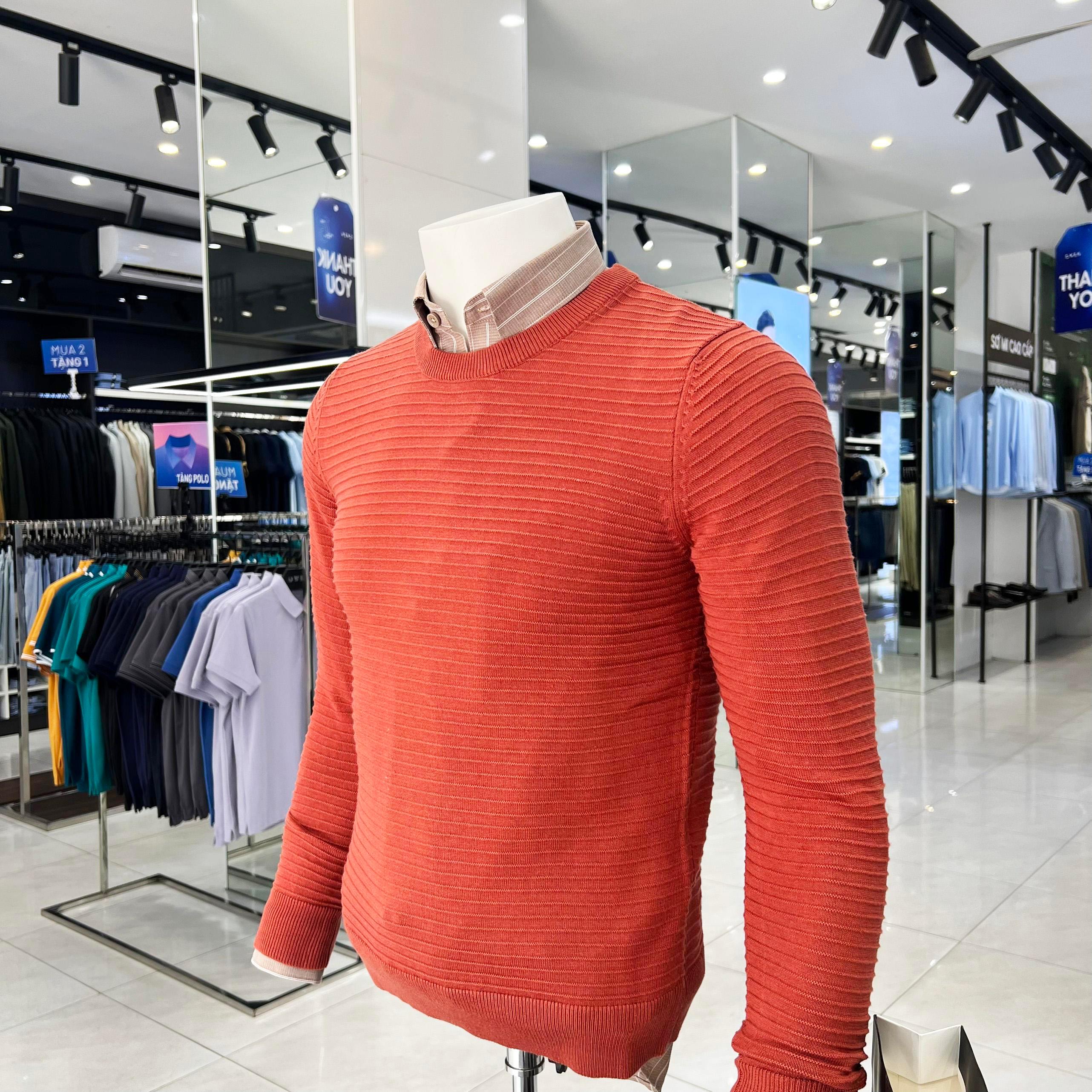 Áo len nam OWEN cổ tròn sợi cotton giữ ấm tốt, không xù mã ALD220759