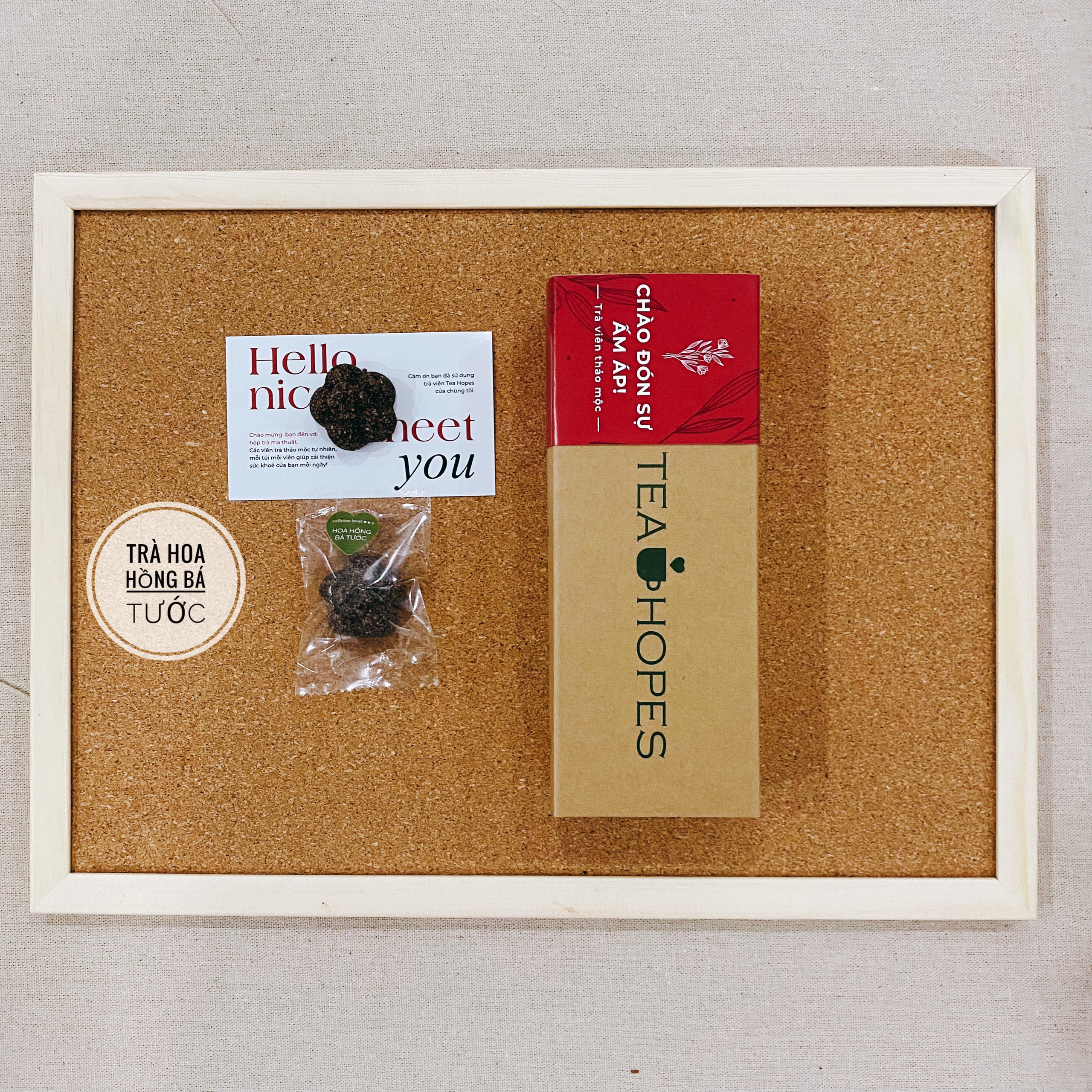 Tea Hopes - Trà viên thảo mộc hoa hồng - 8 viên