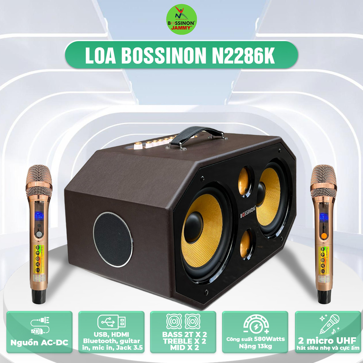 Loa xách tay Bossinon N2286K- Hàng chính hãng
