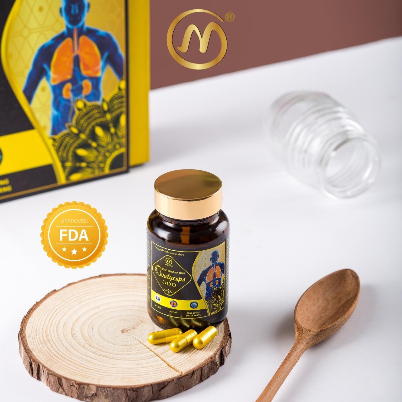 COMBO 4 hộp Đông Trùng Hạ Thảo MaiLands Cordyceps 500