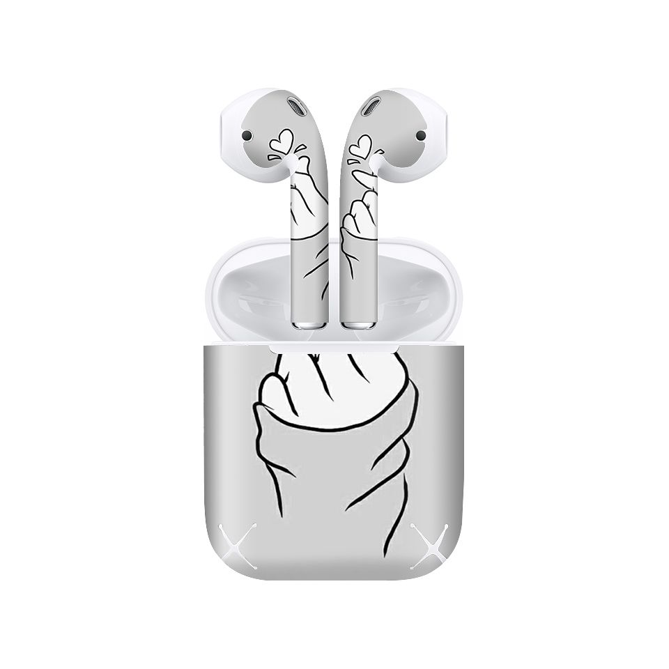 Miếng dán skin chống bẩn cho tai nghe AirPods in hình thiết kế - atk008 (bản không dây 1 và 2)