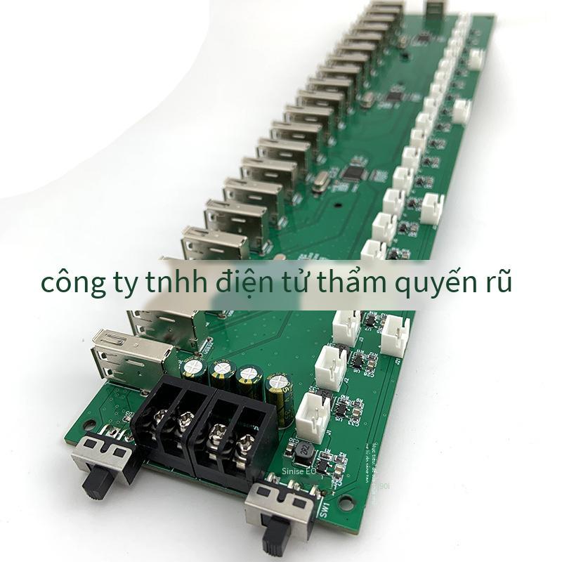 Đầu ra sạc đồng thời USB đa cổng phong cách mới nhất Giải pháp bảng mạch PCBA Phát triển bảng hai lớp PC 30 kết nối