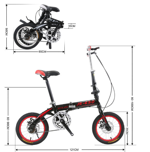Xe đạp gấp gọn khung carbon siêu nhẹ 16 Inch