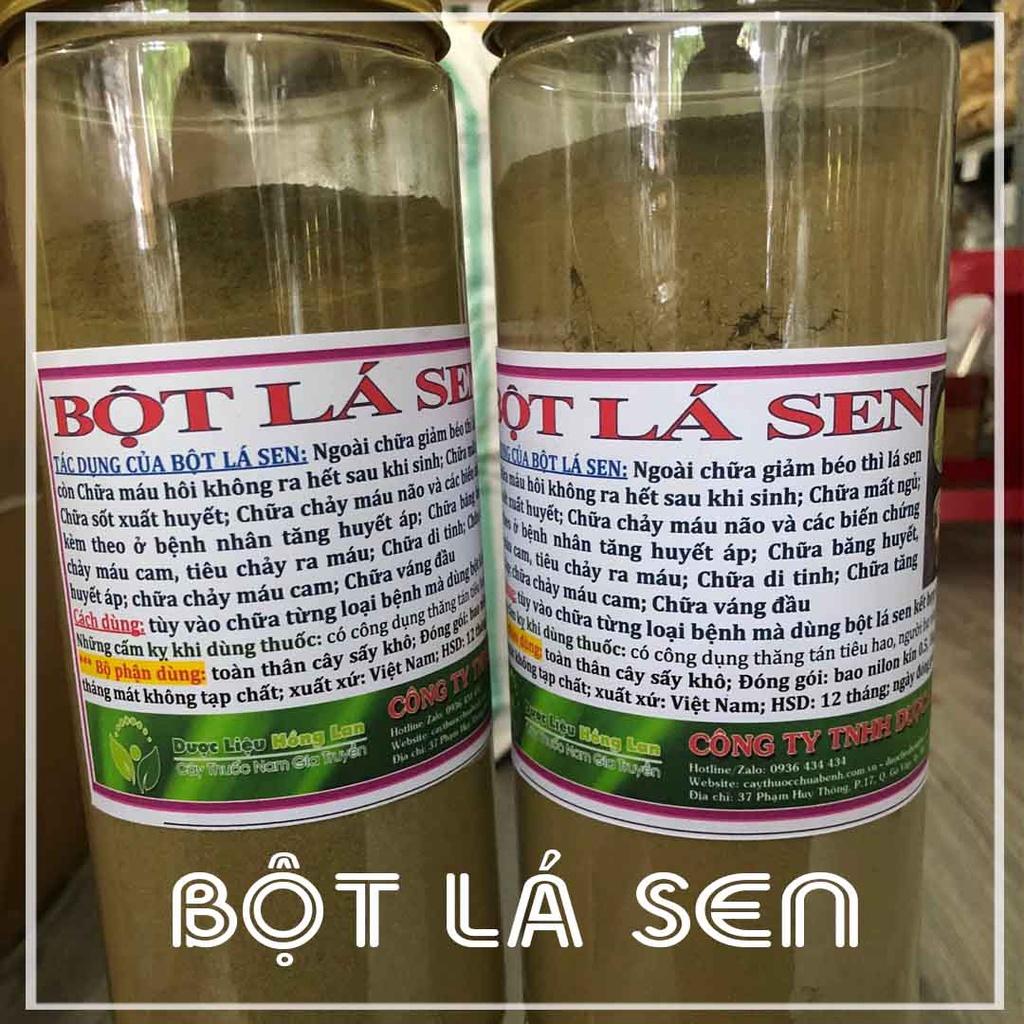 Bột lá sen hũ 500g sấy lạnh 100% nguyên chất - giúp giảm mỡ béo, ngủ ngon - Hàng Công ty loại 1