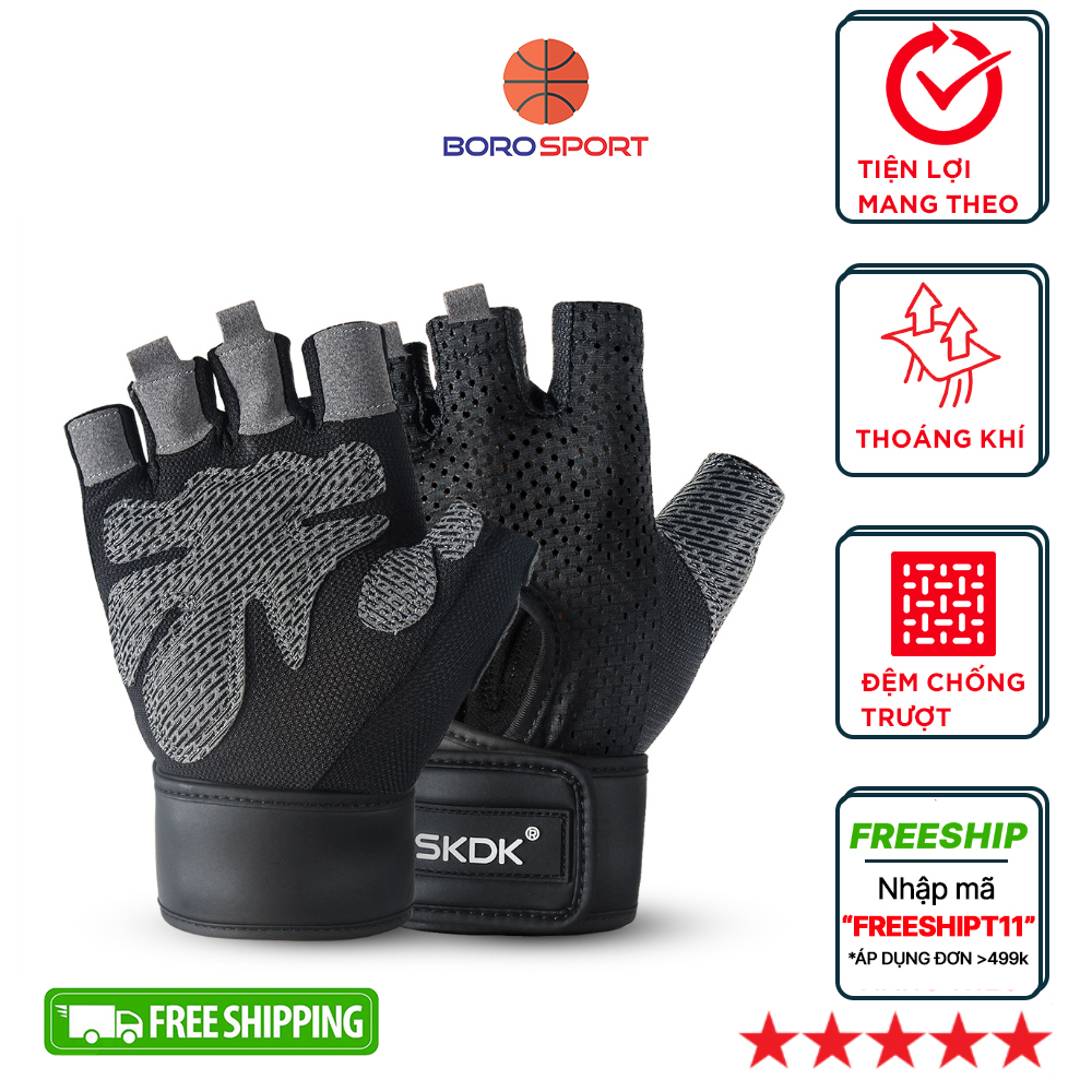 Bao Găng Tay Tập Gym Kết Hợp Quấn Bảo Vệ Cổ Tay Cleacco J55 - Hàng Chính Hãng Boro Sport - S