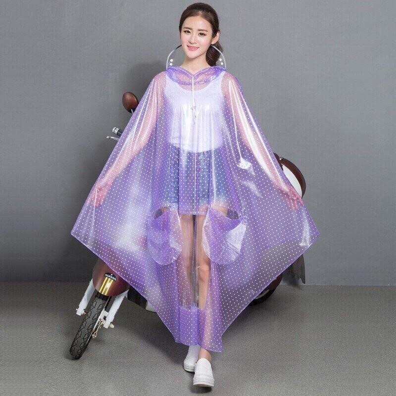 Áo mưa chấm bi người lớn