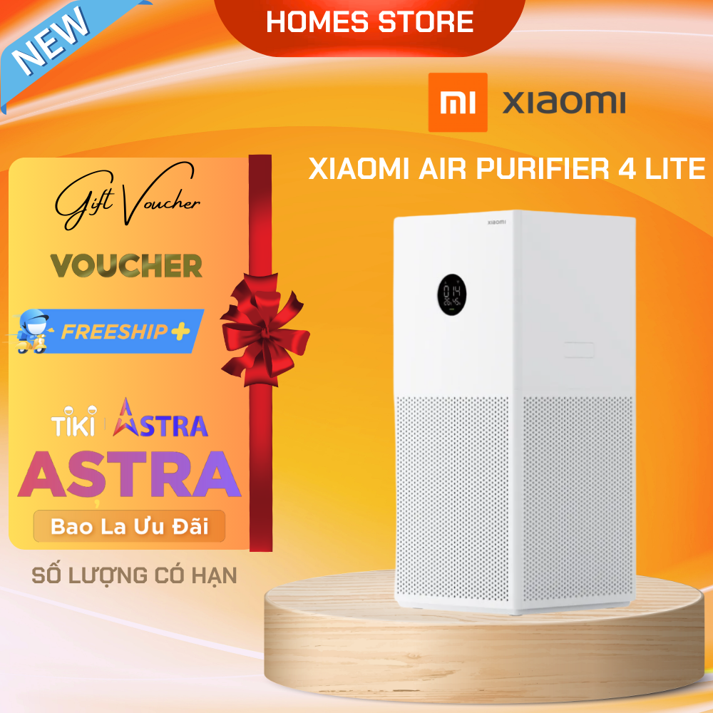 Máy Lọc Không Khí Xiaomi Air Purifier 4 Lite - Bản Quốc Tế Lọc Bụi Mịn Kết Nối App Phù Hợp Không Gian 45 m2 - Hàng Chính Hãng