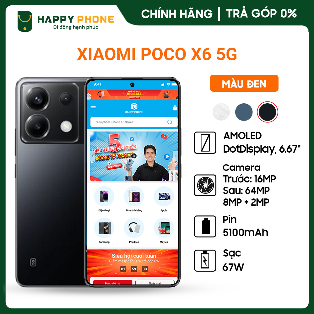 Điện Thoại Xiaomi POCO X6 5G 8GB-256GB - Hàng chính hãng