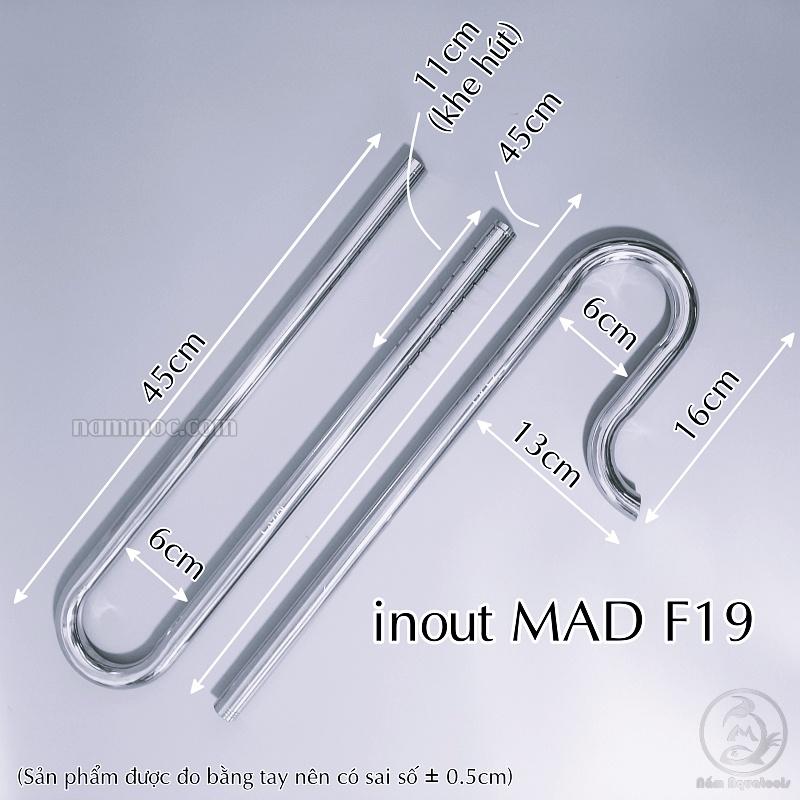 Bộ In-Out Inox F19 MAD | Inout inox Sáng Bóng - Dùng Cho Lọc Thùng HW-3000 | HW 704A | HW-304A | ATMAN AT-3338S AT-3339S