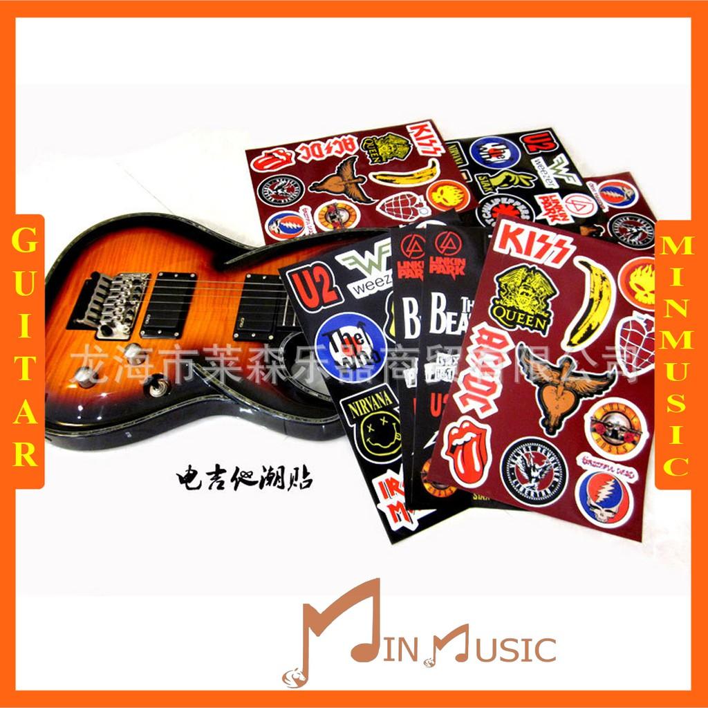 Dán trang trí đàn guitar sticker đủ loại