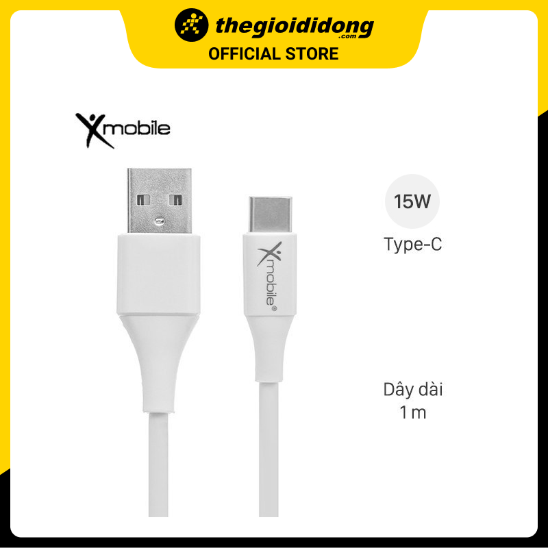 Cáp Type C 1m Xmobile TC27-1000 Trắng - Hàng chính hãng