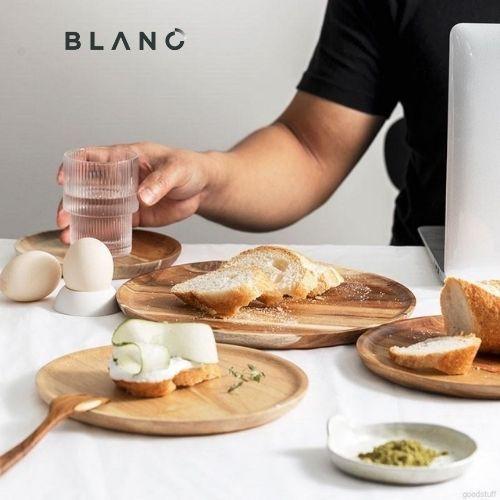 Khay Gỗ Hình Tròn Đựng Trái Cây Cao Cấp Trang Trí Decor Snack BLANC' 3 Size