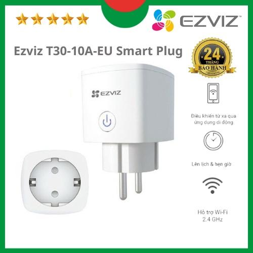 Ổ cắm Wifi thông minh điều khiển bật tắt mọi nơi qua App Ezviz T30-10A-EU Smart Plug, hẹn giờ bật tắt. Hàng Chính Hãng