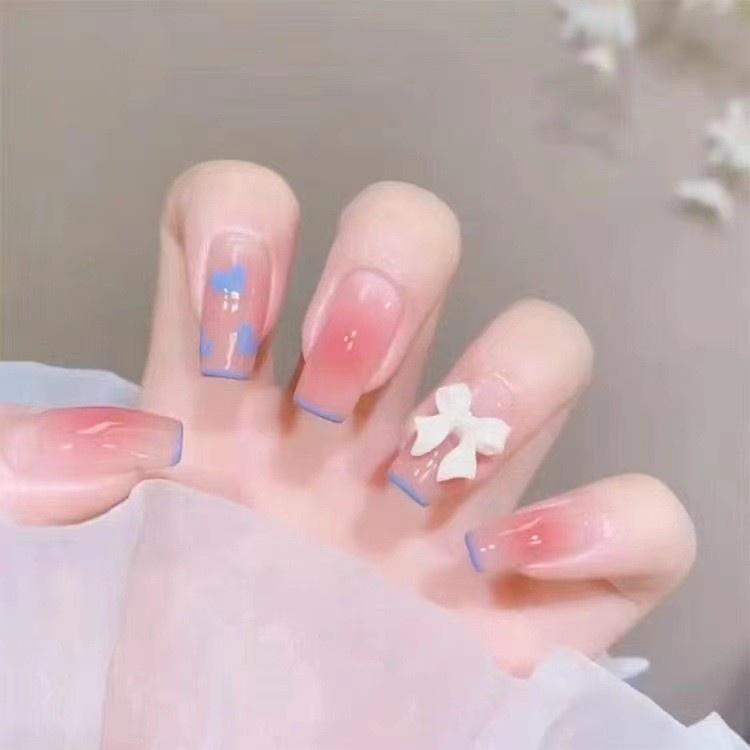 Bộ 24 móng tay giả, nail đính đá đẹp