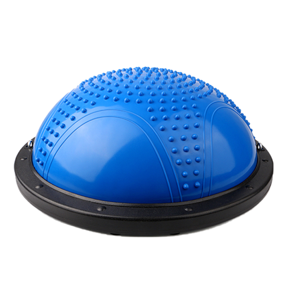 BG Bóng tập YOGA bóng thăng bằng BLUE tặng bơm bóng,Bosu Bóng Tập Cân Bằng Bosu tập thể dục,Bóng đẹp Yoga Tại Nhà Cao Cấp Tặng 2 Dây Kéo Tay Và Bơm Bóng ( hàng nhập khẩu)