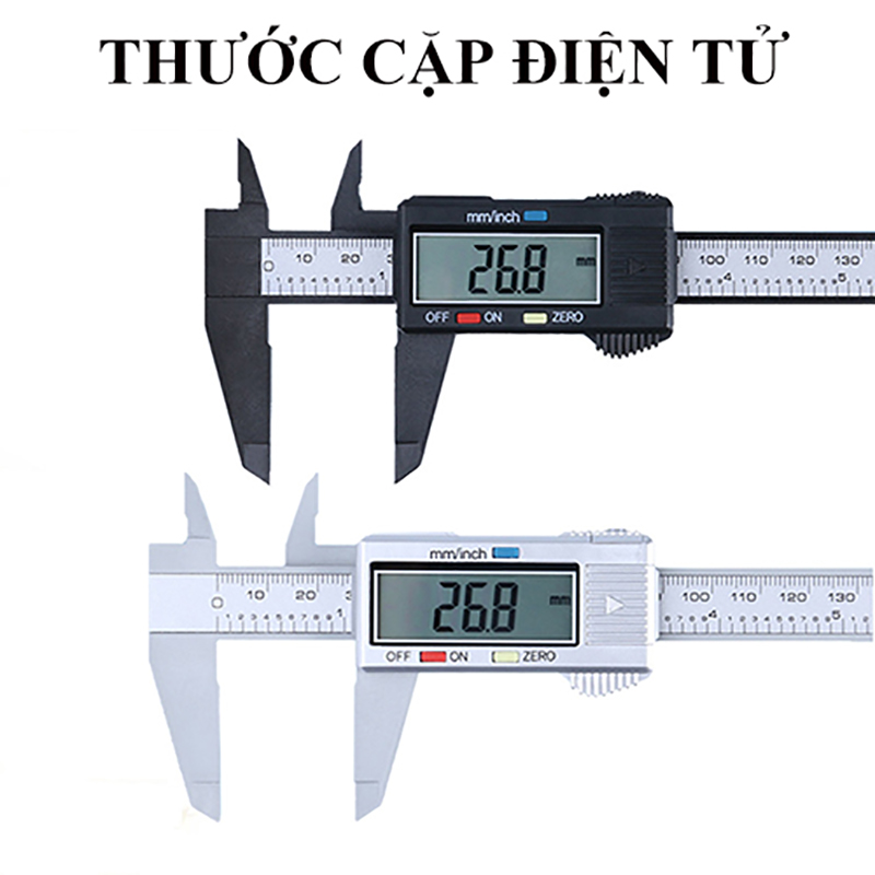Thước cặp điện tử ABG cơ khí chính xác 150mm đo 2 hệ mét/inch tặng kèm hộp nhựa