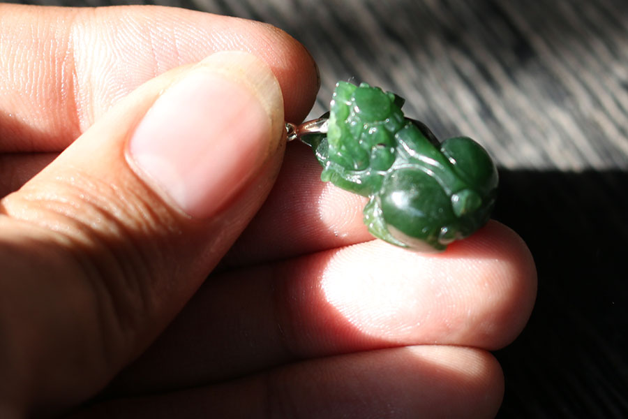 Mặt Tỳ Hưu Đá Ngọc Bích Ngọc Quý Gemstones MD4
