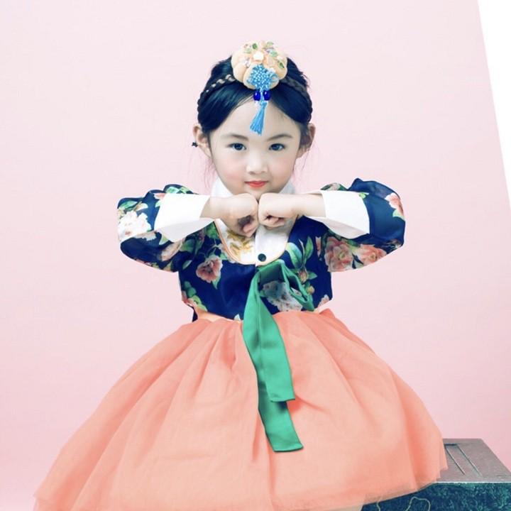 HM0360 - TRANG PHỤC TRUYỂN THỐNG HANBOK HÀN QUỐC CHO BÉ GÁI TÀ DÀI