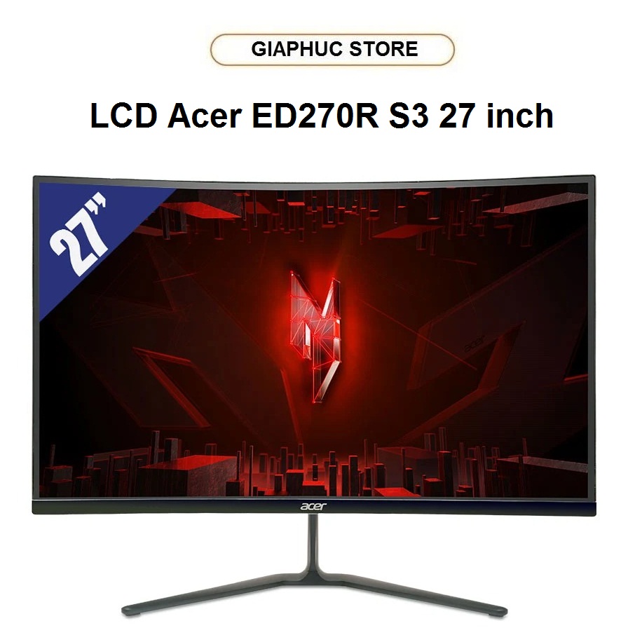 Màn hình Cong Gaming Acer ED270R S3 27 inch ( UM.HE0SV.301 ) (1920 x 1080/ VA/ 180Hz/ 1 ms (VRB)) - Hàng Chính Hãng