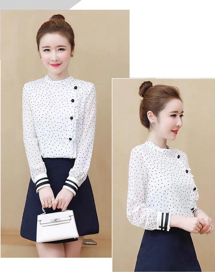 ÁO SƠ MI CỔ CỔ BÈO GIỌT NƯỚC BY3324