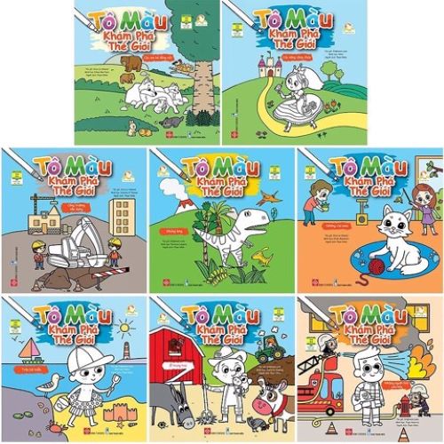 Combo 8 Tập Tô Màu Khám Phá Thế Giới