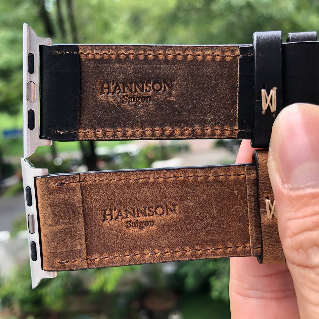 Dây Da Đồng Hồ HANNSON LEATHER Dành Cho Apple Watch, Nhiều Màu, Đủ Size - Hàng Chính Hãng