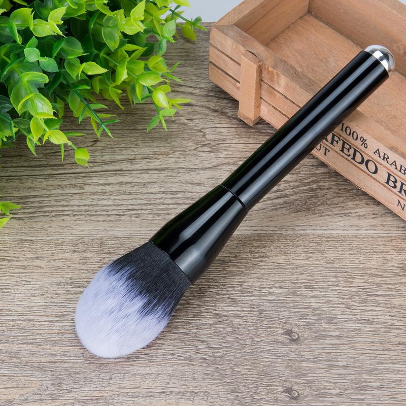 1 Chiếc Siêu Mềm Cọ Trang Điểm Dụng Cụ Cho Phấn Nền Đen Phối Viền Đầu Lớn Gỗ Phòng Tắm mỹ Phẩm Xách Tay
