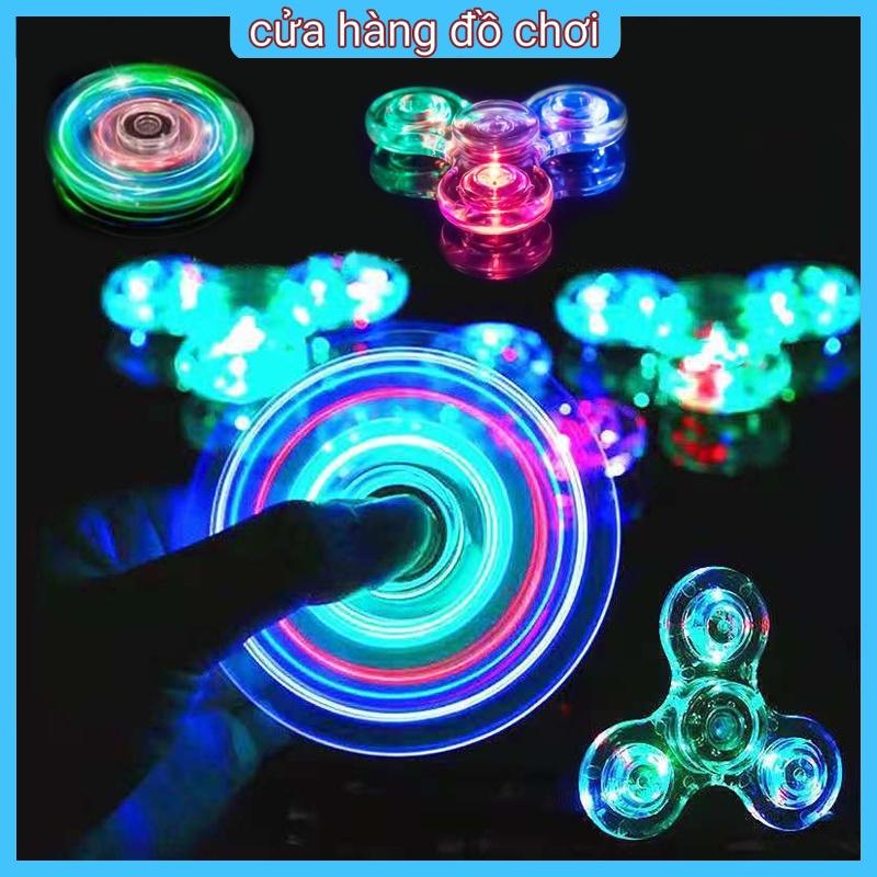 Con Quay Đồ Chơi Fidget Spinner ĐèN LED Trong SuốT