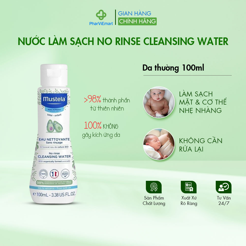 Nước Làm Sạch Không Cần Rửa Lại Cho Trẻ Sơ Sinh Và Trẻ Nhỏ, Phù Hợp Cho Mọi Làn Da Kể Cả Da Nhạy Cảm Nhất