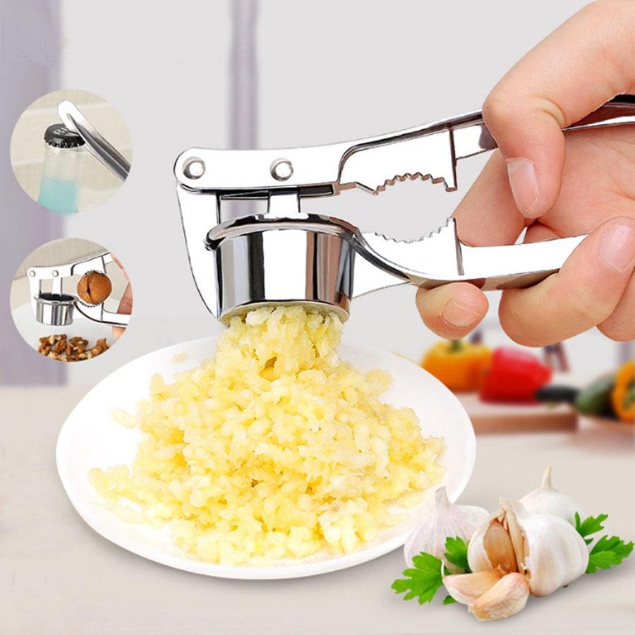 Dụng cụ nghiền ép tỏi ớt cầm tay chất liệu inox cao cấp