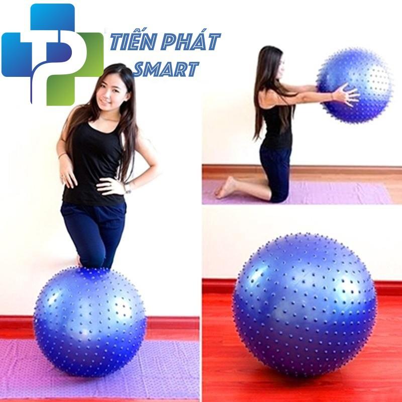 Bóng yoga gai tặng bơm 65,75cm(Khách chọn màu)